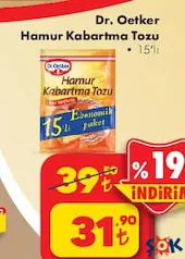 DR. OETKER HAMUR KABARTMA TOZU 15'Lİ indirimli fiyat DR. OETKER HAMUR KABARTMA TOZU 15'Lİ fiyat ve kampanya bilgisi